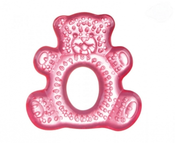 Прорезыватель водный охлаждающий Canpol "Улыбка" арт. 2/224, 0+ мес., мишка — розовый