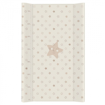 Пеленальный матрасик Ceba Baby Comfort 80 см без изголовья на кровать 125x65 см W-212 — Stars beige