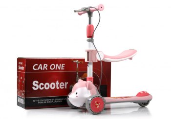 Детский самокат RiverToys HB-T-66 — (розовый)