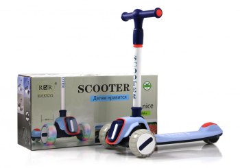 Детский самокат RiverToys HB-T-ONE — (голубой)