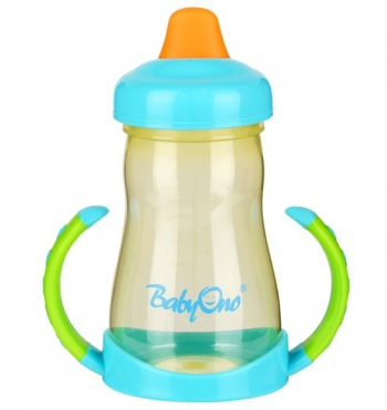 Поильник с мягким носиком BabyOno с ручками — 208 (220 мл)