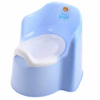 Горшок детский Little Angel "Littie king" — голубой пастельный