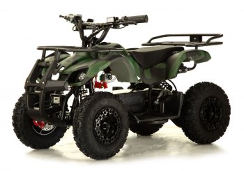 Детский электроквадроцикл RiverToys ANRI — (зеленый камуфляж)