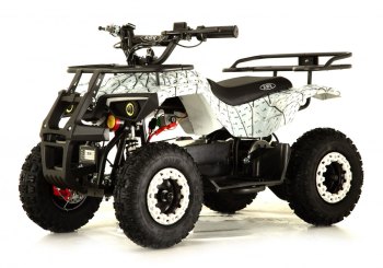 Детский электроквадроцикл RiverToys TIKI — (белый спайдер)