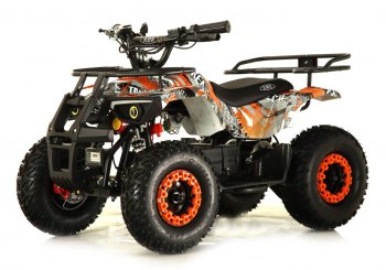 Детский электроквадроцикл RiverToys TIKI LUX — (оранжевый)