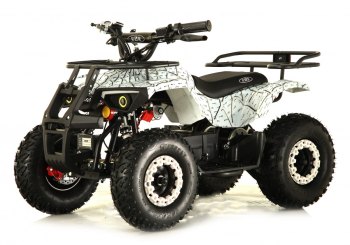 Детский электроквадроцикл RiverToys TIKI LUX — (белый спайдер)