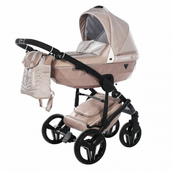 Коляска 2 в 1 Junama Clermont — JCL-03 ткань бежевая/короб бежевый/рама черная