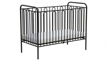 Детская кроватка Polini Vintage 110, металлическая — Черный