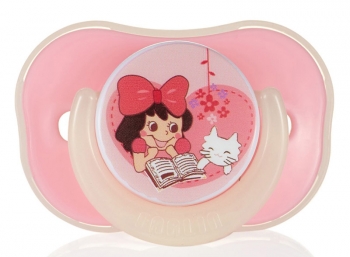 Силиконовая пустышка в форме вишенки Farlin с 0 мес. — Розовый