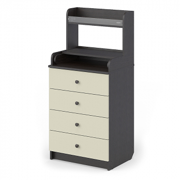 Пеленальный комод Атон Сириус 604 ЛДСП с полкой — Венге-слоновая кость