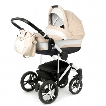 Коляска для новорожденных Esspero Magic Pro (шасси White) — Khakki Lux