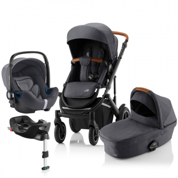 Коляска 3 в 1 Britax Römer Smile III i-sense + Flex Base iSense — Midnight Grey