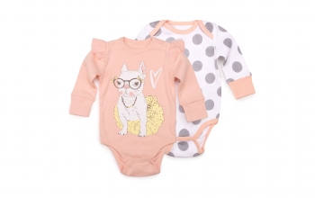 Боди с длинным рукавом Happy Baby (набор 2 шт.) 90027
