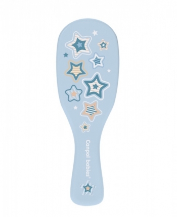 Щетка натуральная мягкая с гребнем Canpol Newborn baby, 0+ мес., арт. 7/406 — голубой