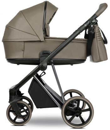 Коляска 2 в 1 Roan Sol Vintage Luxury Кожа — Rum Raisin/Nickel/руч.Cappuccino