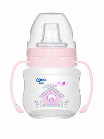 Поильник-Непроливайка WeeBaby с ручками , 125 мл — Птичка