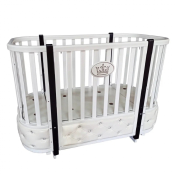 Детская кроватка КЕДР Estelle Elegance 4 (маятник) — Белый/Венге