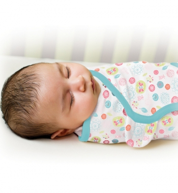 Конверт для пеленания Summer Infant SWADDLEME (размеры S/M) — белый с цветущими яблонями Apple Blossom (р-р S/M)