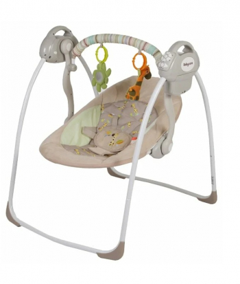 Электрокачели Baby Care Riva с адаптером — кофейный