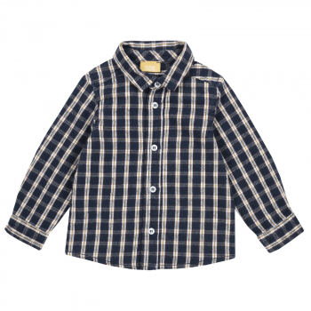 Рубашка Chicco в клетку, цвет синий — Синий, р.104
