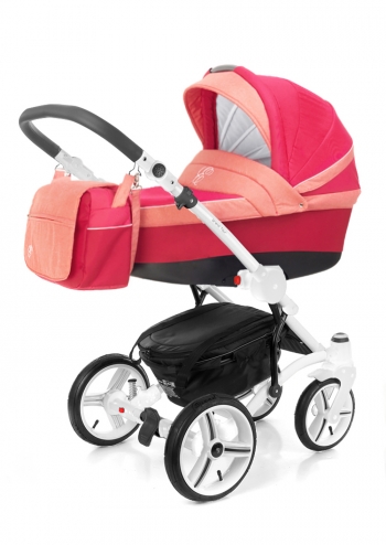 Коляска для новорожденных Esspero Grand Tour (шасси White GT) — Red Sunset