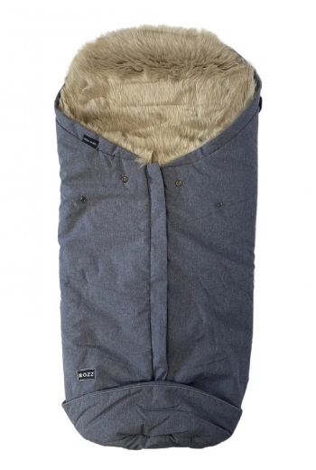 Зимний конверт BOZZ с длинным ворсом — 20-2015-36 Серый меланж наппа/лён