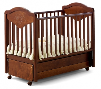 Детская кроватка-маятник Baby Italia Gioco LUX — Античный орех (Noce anticato)