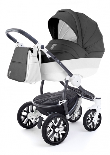 Коляска для новорожденных Esspero Grand Discovery (шасси Graphite White) — Grafite leatherette