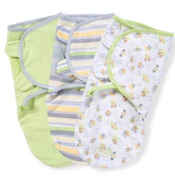 Конверт для пеленания Summer Infant SWADDLEME (размеры S/M) — c пчелками 3шт. (р-р S/M)