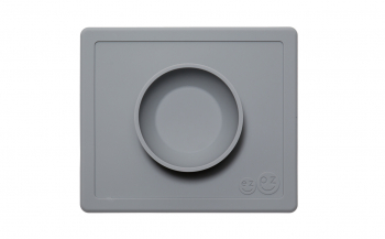 Тарелка с подставкой EZPZ HAPPY BOWL — серый