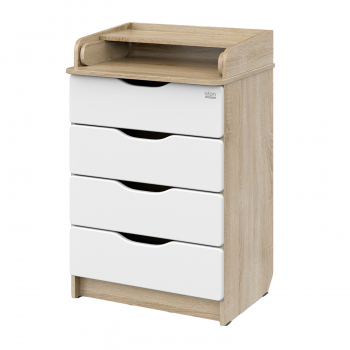 Комод АТОН Сириус WOOD 604 ПВХ с шариковыми направляющими — дуб сонома