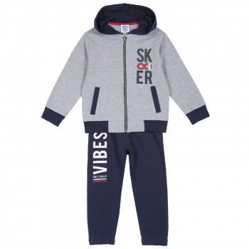 Спортивный костюм Chicco принт Vibes, для мальчика, цвет серый