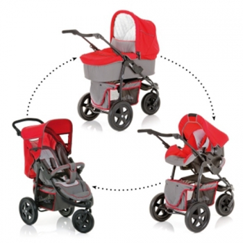 Коляска 3 в 1 Hauck Viper Trioset — charcoal red
