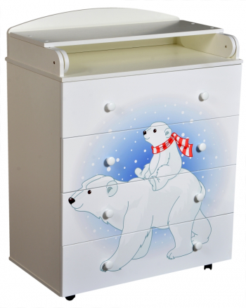 Пеленальный комод КЕДР Fantasia Umka — Белый