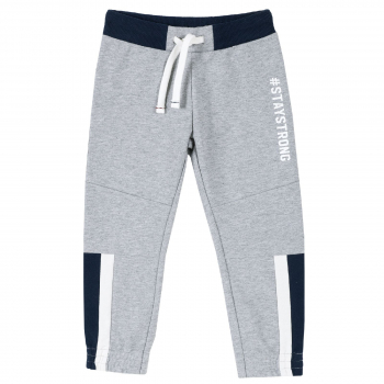 Брюки Chicco для мальчиков принт Stay strong — р.98, серый