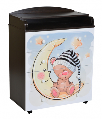 Пеленальный комод КЕДР Fantasia Moon — Венге/Белый