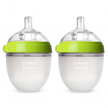 Набор бутылочек для кормления COMOTOMO (150 мл.) Natural Feel Baby Bottle — цвет зеленый
