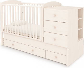 Детская кроватка Gandilyan (Гандылян) Тереза (маятник) — выбеленный бук