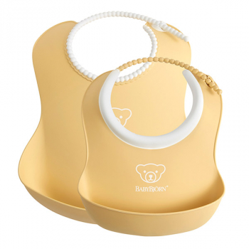 Набор нагрудников с карманом BabyBjorn [ art. 0467 ] — 66 / нежно-желтый