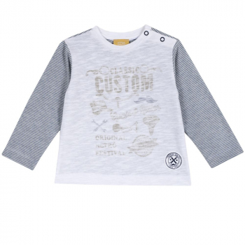 Лонгслив Chicco принт classic custom (серый)