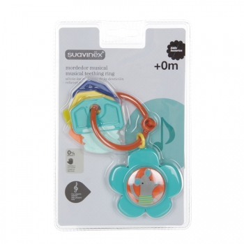 Прорезыватель Suavinex музыкальный от 0мес. — голубой