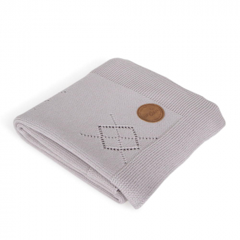 Плед Ceba Baby 90*90 вязаный Diamonds — grey W-812-108-260