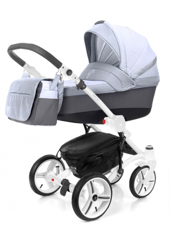 Коляска для новорожденных Esspero Grand Tour (шасси White GT) — Grey Stone