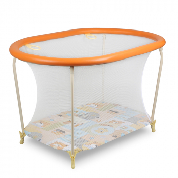 Манеж детский Globex Овал NEW — оранжевый арт.110806