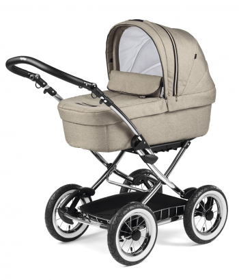 Коляска для новорожденных Peg Perego Culla Elite Chrome — Luxe Ecru