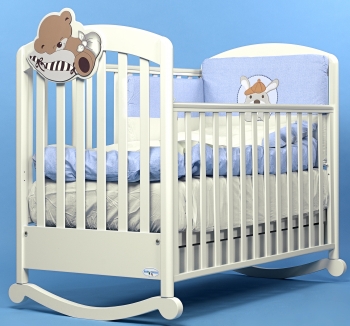 Детская кроватка-качалка Baby Italia Leo