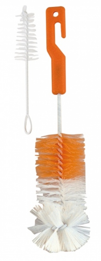 Ершик для мытья бутылочек и сосок Canpol арт. 2/413, крючок — оранжевый