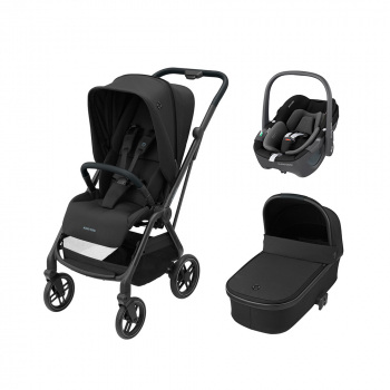 Коляска 3 в 1 Maxi-Cosi Leona Pebble 360 — Essential Black