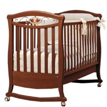 Детская кроватка Bambolina Principessa Lux 125x65 — орех