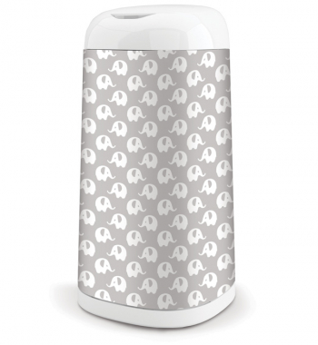 Чехол для накопителя подгузников AngelCare Dress Up — серый/слоны